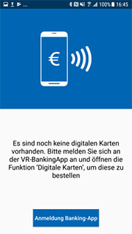 Mobiles bezahlen Digitale Karten in der VR-BankingApp bestellen